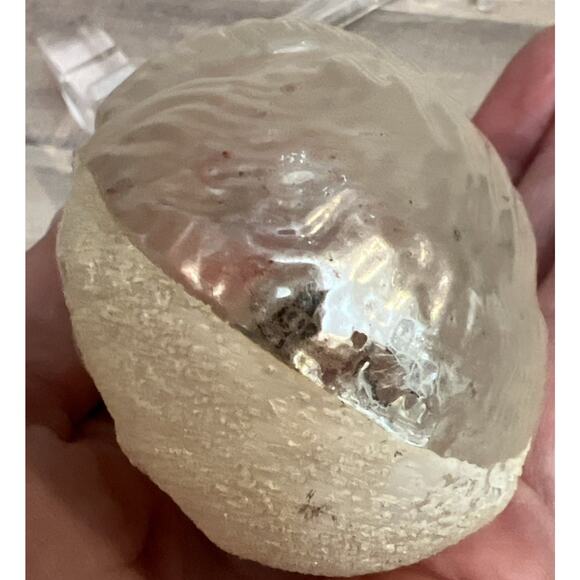 Antique Blown Glass Large SANTA HEAD Blue Eyes Mercury Christmas Ornament German - Picture 6 of 10